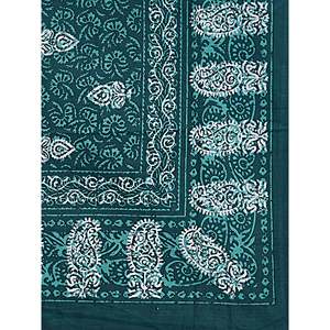 Juego de Sábanas Individuales 100% Algodón Verde Mar con Motivos Étnicos y 1 Funda de Almohada (BSB1099) - Product Image 4