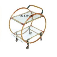 Support de feuille de fleur de conception antique avec 2 chariots Chariot décoratif élégant nouveau look Chariot de serveur de mariage et d'hôtel Top vente