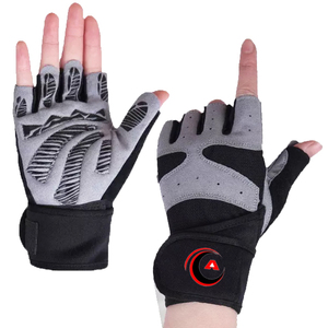 Men's <b>Half</b>-Finger Ventilated Leather Non-<b>Slip</b> Lightweight Breathable Sports Gloves for Fitness Weight Lifting Gym & Outdoor Use - Product Image 5