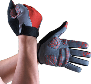 Guantes Deportivos Ligeros de Medio Dedo SMART SHINE ENTERPRISES, Unisex, Negros y Rojos, de Malla y Cuero PU, con Correa Ajustable para la Muñeca - Product Image 2