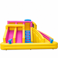 Château gonflable multifonctionnel JIALE en PVC avec piscine à balles et toboggan, couleur personnalisable, utilisation intérieure/extérieure, prix de gros