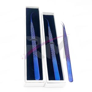 RMI ชุดปากคีบต่อขนตาสำหรับต่อขนตาสีม่วงเคลือบพลาสม่าและกล่องใส่การ์ดสีขาว - Product Image 4