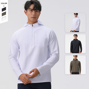 Sudadera con Media Cremallera para Hombre, Talla XXL, de Secado Rápido, Ligera, de Poliéster, Ropa Deportiva, Chaqueta Impermeable de Manga Larga, Estilo Urbano - Product Image 2
