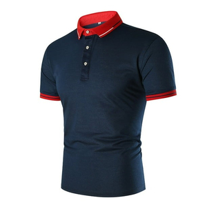Venta al por mayor de camisetas de polo con logotipo personalizado para hombre, Camiseta con estampado informal, camiseta de manga corta, diseño de tela de rizo sólida para golf - Product Image 2