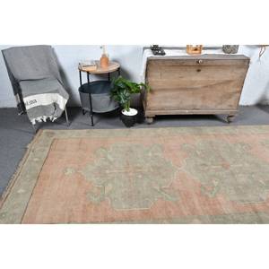 Alfombra Bohemia turca Vintage de 4,6x11 pies, alfombra clásica de lana de retazos rectangulares de área grande para pasillo, alfombra para habitación, Color rosa y verde - Product Image 2