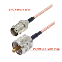 Câble de raccordement RG316 BNC vers UHF, prise mâle vers prise femelle PL259 SO239, câble coaxial d'extension 10CM~20M pour antenne radio TV
