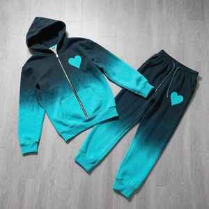 ชุดวอร์มลำลองสำหรับผู้ชายผ้าคอตตอนสีพื้นใส่สบายชุด100% แบบลำลองสำหรับฤดูหนาว - Product Image 4