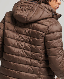 High Quality 100% Nylon Waterproof Reversible Thin Hooded Pullover Street Puffer Style Plain <b>Men</b> Front Customization Embroidery - Product Image 5