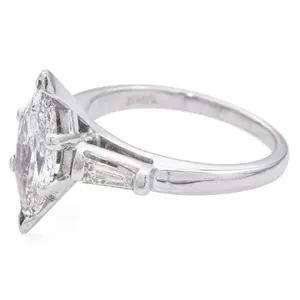 Anillo de Compromiso Vintage de Oro Blanco de 14k con Diamante Cultivado en Laboratorio, Corte Brillante, para Regalo de Aniversario de Bodas, Certificado IGI - Product Image 6