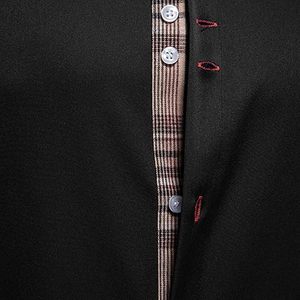 ชุดเดรสผ้าทอลายทแยงหลายสีสำหรับผู้ชายเสื้อเชิ้ตธุรกิจสำนักงานฤดูร้อน - Product Image 1