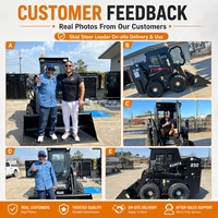 Chargeuse compacte à direction par déplacement (skid steer) RUNTX 730kg 830kg 930kg 1100kg 1200kg avec cabine fermée