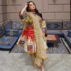 ชุดเดรส kuchi อัฟกานิสถานวินเทจ2025ใหม่ล่าสุดทำด้วยมือชนเผ่าปักแบบดั้งเดิมของผู้หญิงในเทศกาลอัฟกานิสถานชุดเดรสวัฒนธรรม - Product Image 3