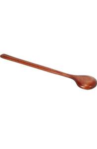 Ensemble de 5 cuillères rondes à long manche de 10.9 pouces 100% bois naturel Style coréen soupe cuisson mélange agitateur ustensiles de cuisine - Product Image 2