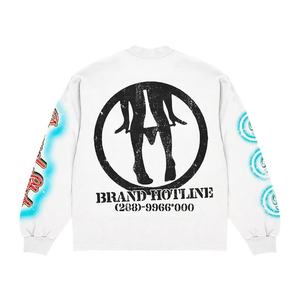 Custom 2 Piece Sets <b>T</b> <b>Shirts</b> Long Sleeve <b>White</b> & <b>Shirt</b> Sleeve Crew Neck Summer Winter Use 2 <b>Pack</b> Screen Printed Own Design <b>Shirt</b> - Product Image 3