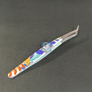 Wholesale <b>Eyelash</b> <b>Tweezers</b> Stainless Steel Private Label Lash Extension <b>Tweezers</b> - Product Image 4