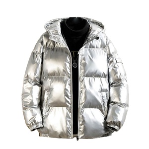 Nouvelle veste matelassée tendance pour homme, surdimensionnée, brillante, chaude, avec services OEM - Product Image 5