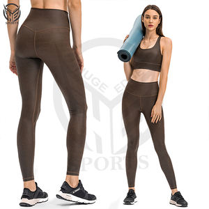 กางเกงออกกำลังกายขายส่งสำหรับผู้หญิง เอวสูง ยกสะโพก ผ้าเนื้อนุ่ม ยืดหยุ่น แห้งเร็ว น้ำหนักเบา ความยาวเต็มตัว เหมาะสำหรับวิ่ง ฟิตเนส และเล่นกีฬา - Product Image 3
