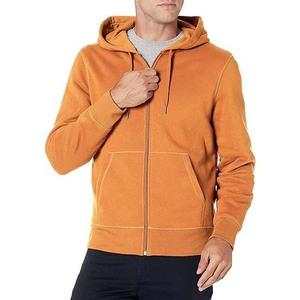 Sudaderas y sudaderas transpirables para hombre OEM logotipo personalizado 300G 100% algodón hombro caído suelto hombres Zip-Up Basics sudaderas con capucha Casual - Product Image 6