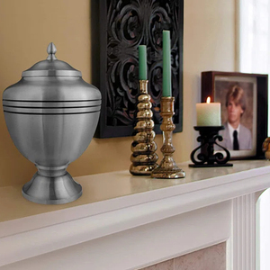 Competitive Price Metal Cremation Urn with Unique Design Timeless <b>Ashes</b> Storage Cremation Pot Funeral Supplies - Product Image 4