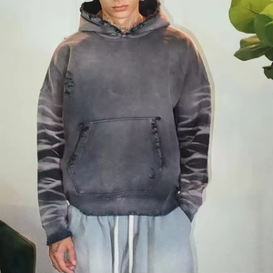 Sudaderas con capucha desgastadas para hombre, estilo Vintage, sudaderas con capucha transpirables y ecológicas para hombre, etiqueta personalizada y diseño personalizado - Product Image 2