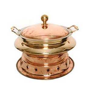 Calentador de alimentos de acero inoxidable de alta calidad de 9.0L, plato de frotamiento redondo dorado y plateado para banquetes de Hotel, Buffets modernos, calefacción con Alcohol - Product Image 3