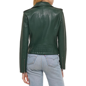 Precio de calidad, calidad superior, diseño personalizado, talla adulta, chaqueta de cuero genuino para mujer, chaqueta de cuero personalizada para mujer - Product Image 4