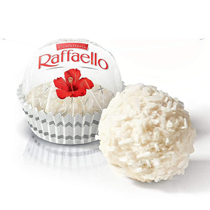 Mejor calidad Barato Raffaello Chocolate Coco Almendra Caramelo 100g Venta al por mayor Precio de fábrica Dulces Golosinas Paquete de regalo ideal para la venta - Product Image 3