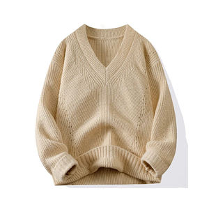 Nouveaux vêtements décontractés hommes col roulé respirant pull tricoté à manches longues laine sweat col haut pour hommes - Product Image 6