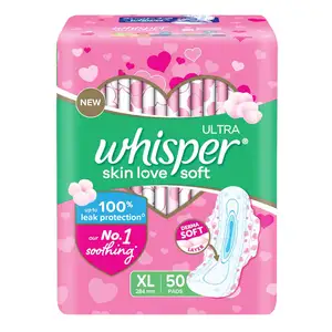 Whisper Ultra yumuşak sıhhi pedleri- (XL) ve kadınlar için Whisper Ultra gece sıhhi pedleri, XXXL +