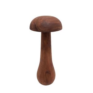 Acacia Wood Decorative <b>Mushroom</b> Walnut Colour Sculpture for Garden Home and Table <b>Top</b> Decor Customized in Bulk - Product Image 1