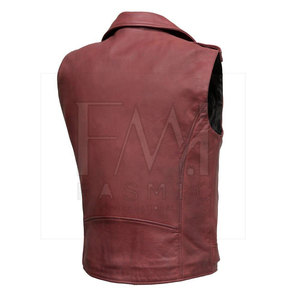 Venta caliente de calidad superior al por mayor mujeres Chaleco de cuero con tamaño personalizado nuevo diseño Chaleco de cuero precio barato - Product Image 3