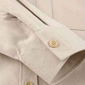 Camisas de manga larga de buena calidad de talla grande para hombre, camisas Cargo de material de algodón 100% para hombre con etiqueta privada - Product Image 4