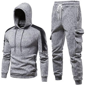 Vente en gros Survêtement de sport pour hommes Pull personnalisé à capuche Jogger Ensemble de pantalons de survêtement Tenues d'hiver chaudes et respirantes Techniques imprimées - Product Image 1