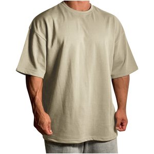 Camisetas para hombre 100% algodón Casual cuello redondo manga corta básico pesado suave liso camisetas clásicas Fit camisetas - Product Image 5