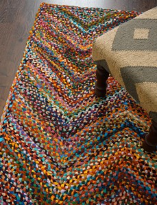 Jute Journeys Handwoven Wool Rug Modern and Stylish Geometric Pattern Carpet with Plush Pile Height Washable for Home Use - Product Image 3