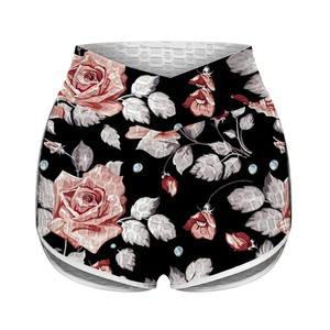 Pantalones cortos de compresión transpirables de cintura alta para mujer, pantalones de tela de talla grande, pantalones cortos de mujer con volantes - Product Image 1