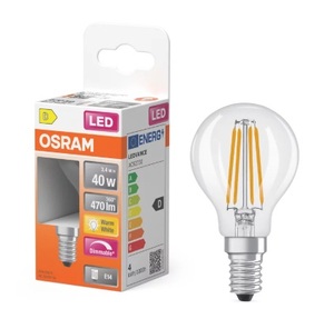 Osram 444814 Lampada Sferica a LED Dimmerabile Trasparente Retrofit E14 3.4W 2700K 470Lm - Product Image 2