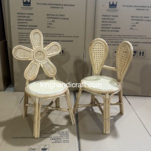 Chaise pour enfants en rotin naturel rustique faite à la main pour événements de location, mariages, fêtes d'anniversaire, décoration, vente en gros - Product Image 6