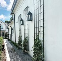 Enrejado de Jardín Decorativo de Hierro Ecológico Vintage con Acabado en Polvo Personalizable para Rosas Trepadoras y Vegetales - Duradero