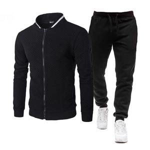 Vêtements de sport décontractés Ensemble deux pièces pour hommes Sweat à capuche ample et surdimensionné avec poche à cordon de serrage Ensemble pantalon droit de rue haute - Product Image 3