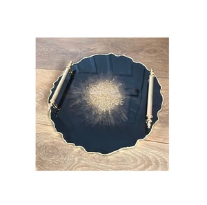 ถาดเรซิ่นอีพ็อกซี่ธรรมชาติ 100% จากโรงงาน ลดราคาพิเศษ สำหรับใช้ในบ้าน ร้านอาหาร ใส่ผลไม้ ชา พร้อมที่รองแก้ว ขายดี - Product Image 4