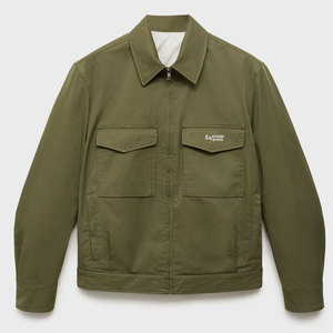 Custom Size Men's <b>Canvas</b> Stand Collar Front Logo Windproof Breathable Quick Dry Polyester/Cotton Fabric <b>Jackets</b> - Product Image 6