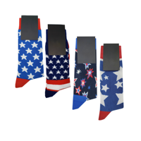 VN fabricant personnalisé équipage Golf chaussette Jacquard drapeau motif Logo étiquette Pack séchage rapide unisexe respirant épais athlétique sportif