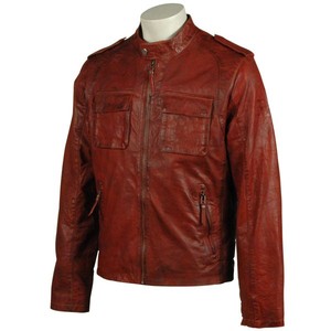 Chaqueta de cuero con cuello personalizado para motocicleta, chaqueta de invierno para otoño, abrigo cálido de motorista de PU, abrigo Vintage para hombre, estilo informal y ajustado - Product Image 2
