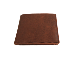 Cartera corta de cuero genuino personalizada, elegante, informal, para hombre, Caballo Loco, monedero anti puro, compartimento para tarjetero - Product Image 2