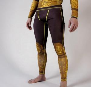 Leggings d'entraînement MMA en polyester spandex pour hommes Offre Spéciale Collants de course sublimés avec guêtres pour l'entraînement - Product Image 3