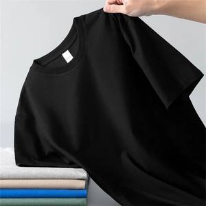 เสื้อยืดแขนสั้นผ้าไอซ์ซิลค์ 100% ผ้าฝ้าย ทรงปกติ ให้ความรู้สึกเย็นสบาย ระบายอากาศได้ดี เหมาะสำหรับใส่ลำลองในฤดูร้อน สำหรับผู้ชายไซส์ใหญ่ - Product Image 4