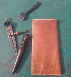 Cartera Larga Delgada Unisex Anwar Enterprises, Cuero Genuino, Bloqueo RFID Clásico, Diseño de Caramelos, Cierre Abierto, Forro de Poliéster, para Hombre - Product Image 3