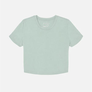 Camiseta de algodón para mujer, camisetas CVC, precio al por mayor, camiseta para mujer, camiseta corta GRÁFICA VARSITY - Product Image 6