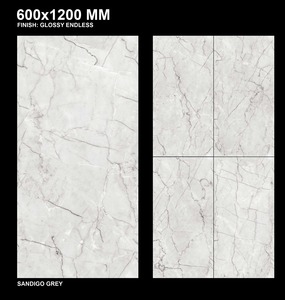 Carrelage Vitrifié Design 600x1200mm Gris Sandigo Élégant Parfait pour Villas Appartements Hôtels et Mur Architectural Moderne - Product Image 3